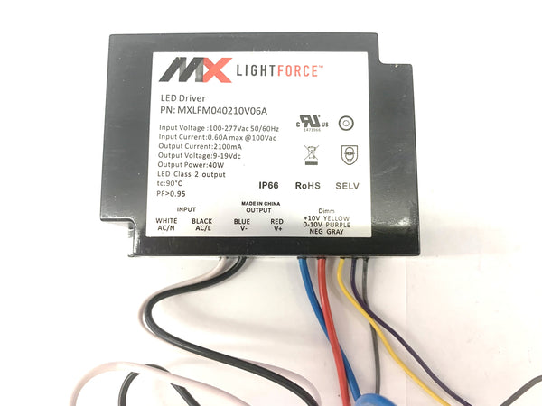 MXLFM040210V06A, 9-19V DC Constant Current LED Driver ~ 2,100mA