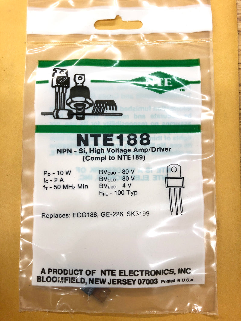 NTE188 NPN Silicon Transistor High Voltage Amplifier & Driver (ECG188)