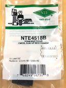 NTE4518B, CMOS BCD Dual Up Counter~ 16 Pin DIP (ECG4518B)