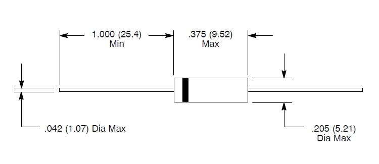 NTE4950 51.05V Overvoltage Transient Suppressor Unidirectional ~ Axial (ECG4950)