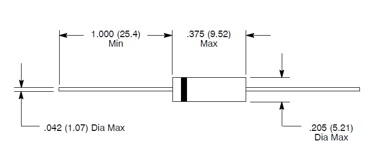 NTE4964 91.0V Overvoltage Transient Suppressor, Unidirectional ~ Axial (ECG4964)