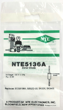 NTE NTE5136A, 22V @ 5W Zener Diode 5% ~ DO-201 Axial (ECG5136A)