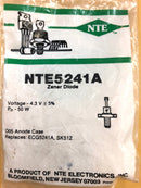 NTE5241A, 4.3V @ 50W Zener Diode 5% ~ DO-5 Anode Case (ECG5241A)