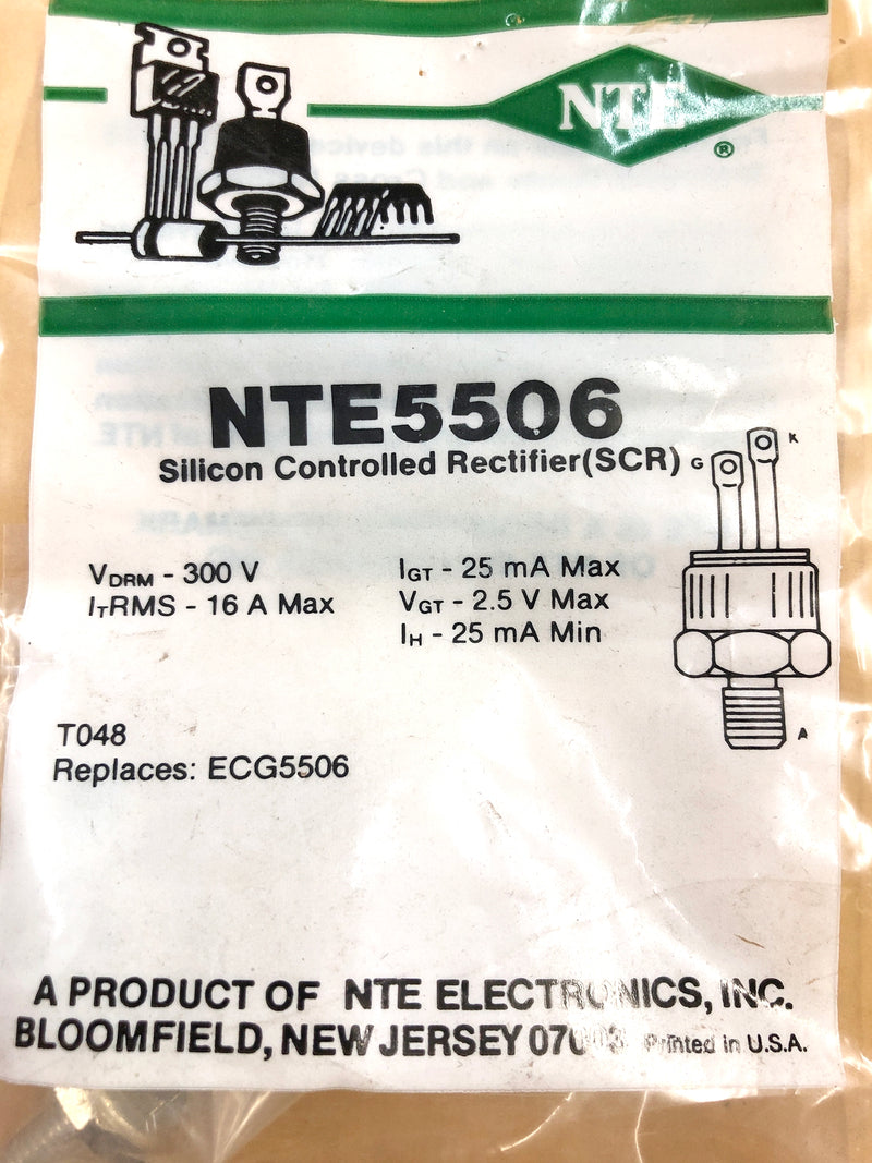 NTE5506, 300V @ 16A Silicon Controlled Rectifier SCR ~ TO-48 (ECG5506)