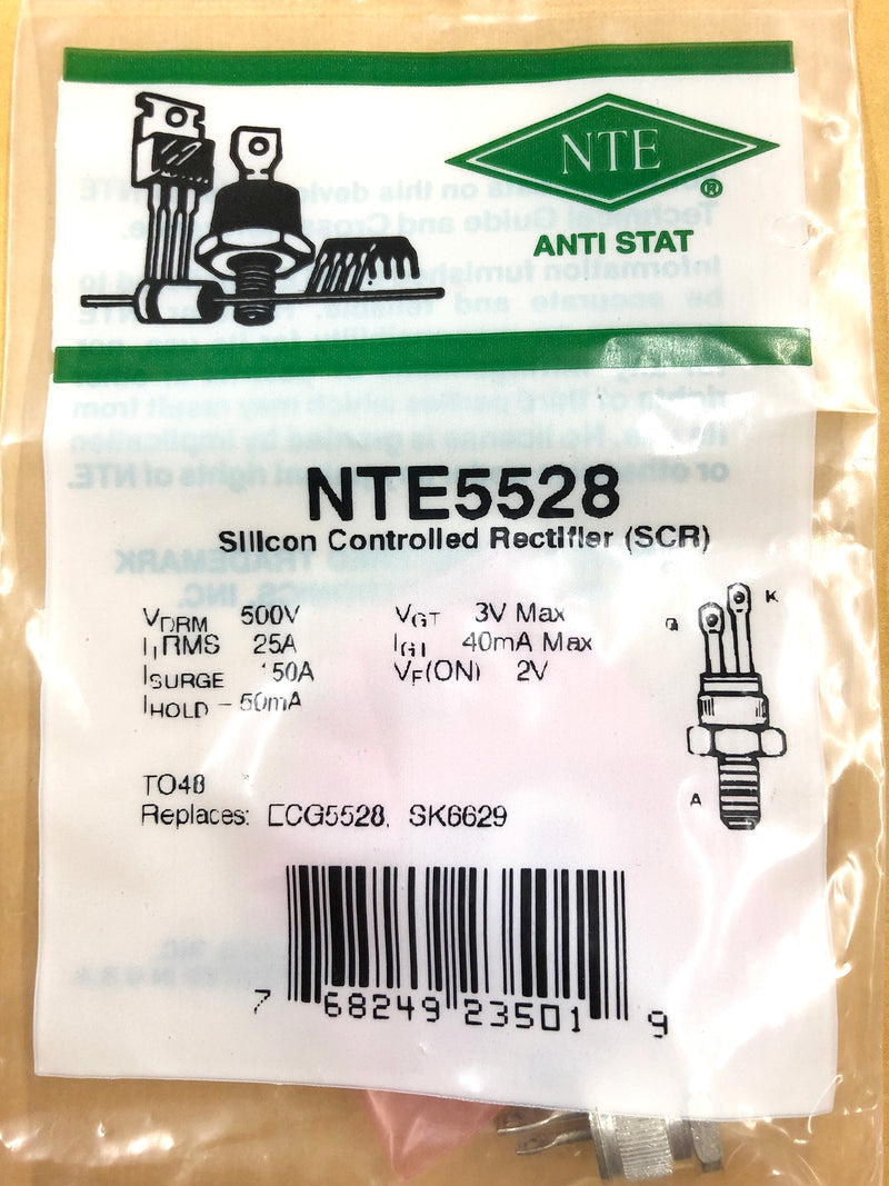 NTE5528, 500V @ 25A Silicon Controlled Rectifier SCR ~ TO-48 (ECG5528)
