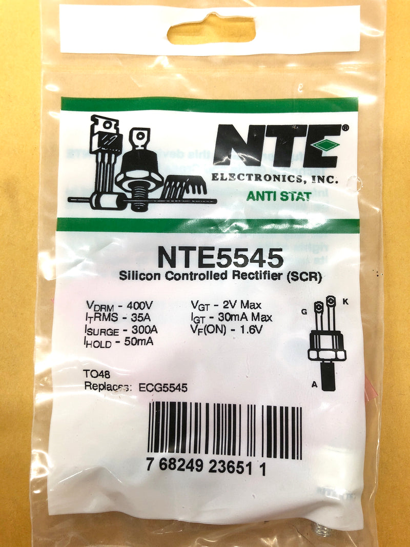 NTE5545, 400V @ 35A Silicon Controlled Rectifier SCR ~ TO-48 (ECG5545)