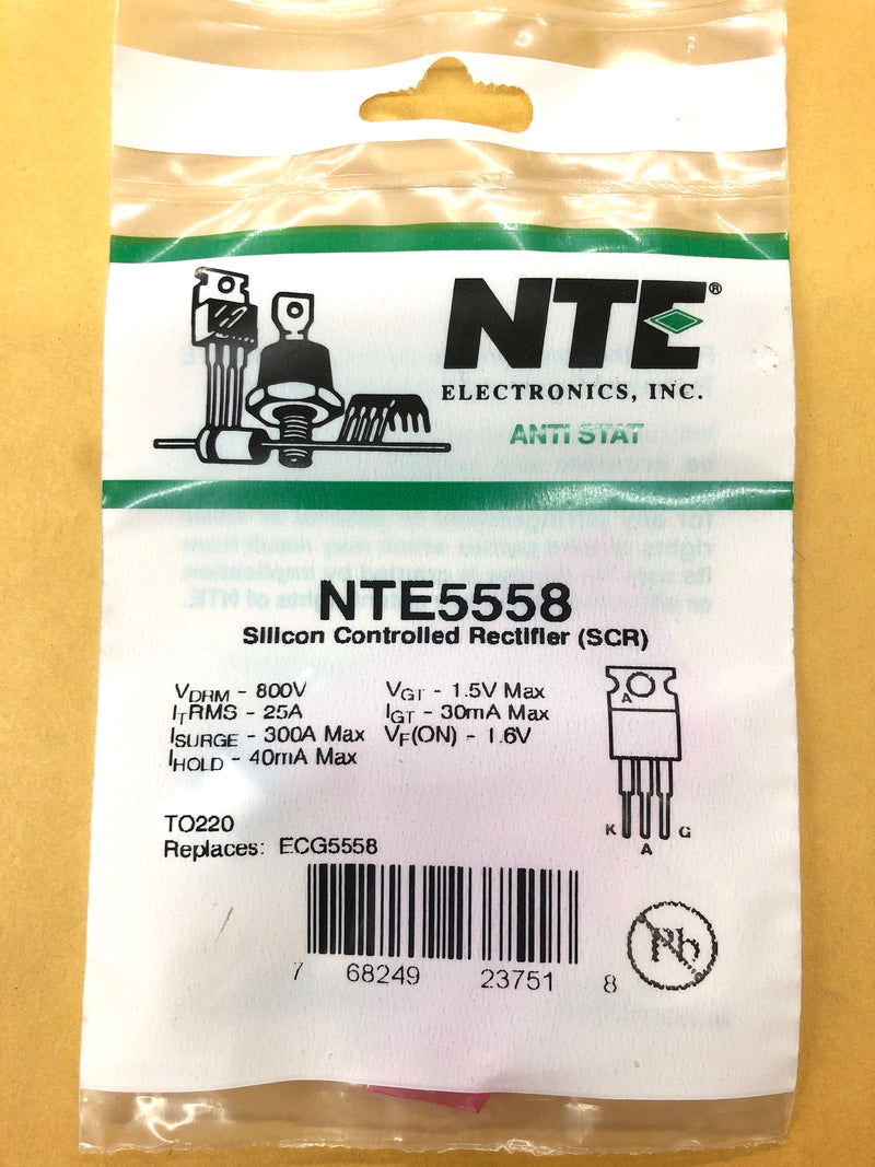 NTE5558, 800V @ 10A Silicon Controlled Rectifier SCR ~ TO-220 (ECG5558)