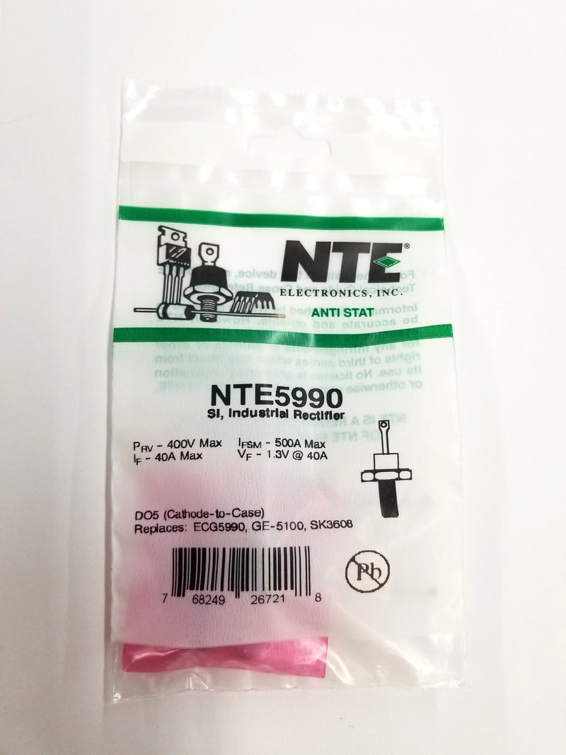 NTE5990, 400V PRV @ 40A General Purpose Diode ~ DO-5 Stud Case (ECG5990)