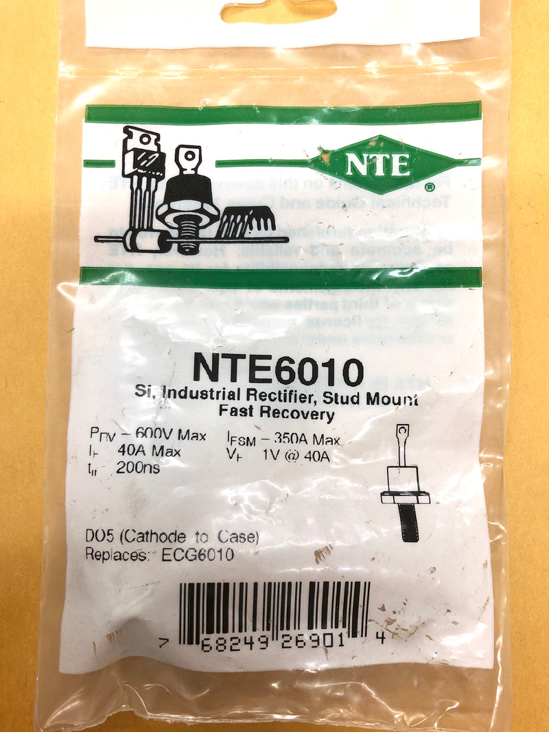 NTE6010, 600V PRV @ 40A Fast Recovery Diode ~ DO-5 Stud Case (ECG6010)