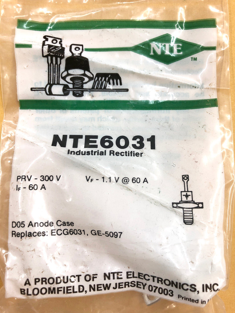 NTE6031, 300V PRV @ 60A General Purpose Diode ~ DO-5  ANODE CASE (ECG6031)