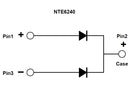 NTE6240, 200V @ 16A* Fast Recovery Negative Center Tap Diode ~ TO-220 (ECG6240)