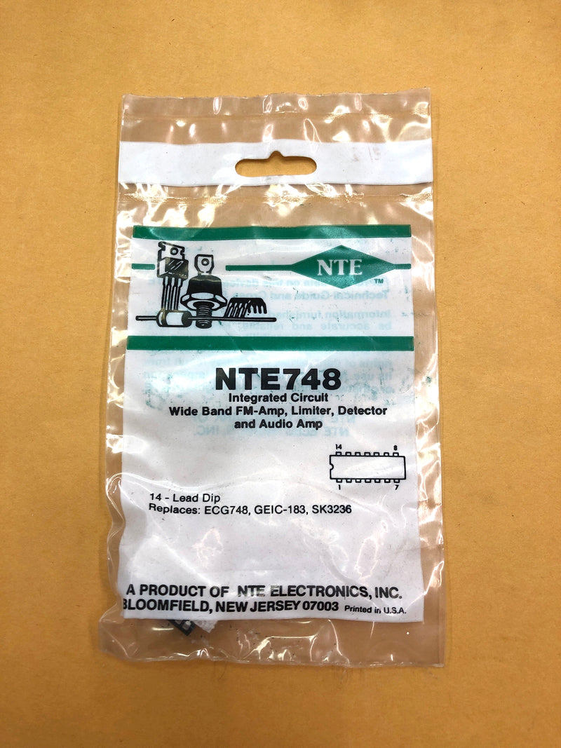 NTE748 Integrated Circuit, TV Sound Circuit Audio Preamp / Driver ~ 14 Pin DIP