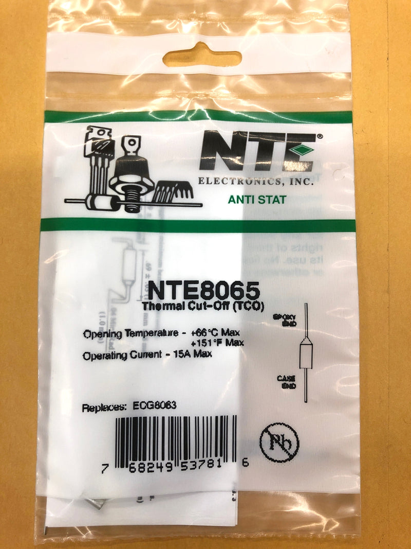 NTE8065 Thermal Cut Off Fuse 66°C, 151°F ~ (ECG8065)