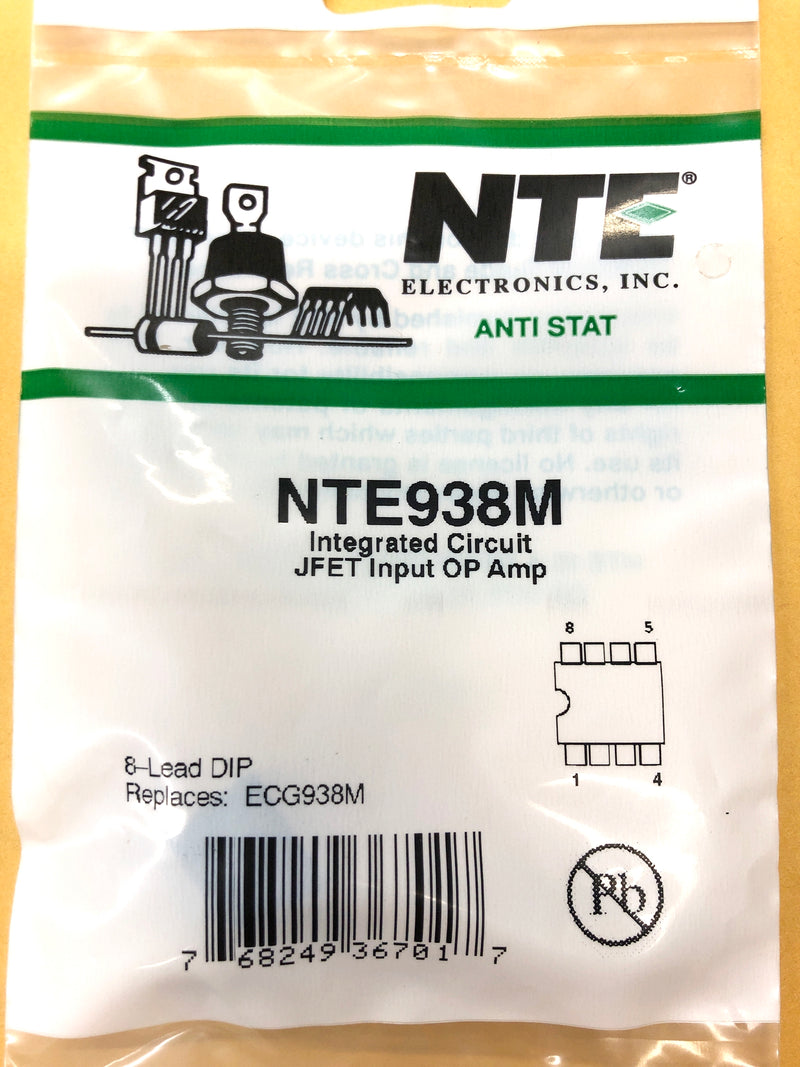 NTE938M, Precision Operational Amplifier ~ 8 Pin DIP (ECG938M)
