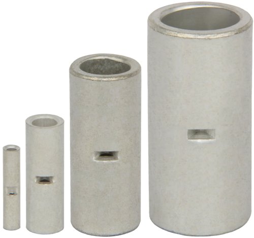 4 Pack 4AWG Non Insulated Seamless Butt Connectors, Tin Plated ~ 4 Gauge B7G-4
