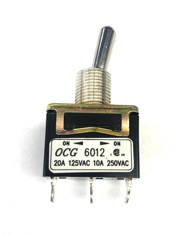OCG-6012 SPDT ON-ON Maintained Heavy Duty Toggle Switch 20A@125V AC, 10A@250V AC