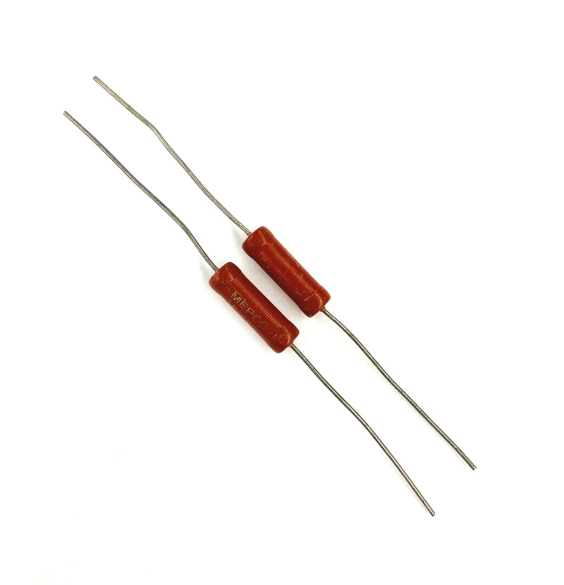 Lot of 2, MEPCO P-500-40, 40 Ohm 5 Watt Wirewound Power Resistors 5W