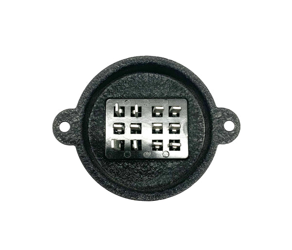 Beau P-3312-RP, 12 Pin Male Round Recessed Plate Connector ~ 10A@250V AC