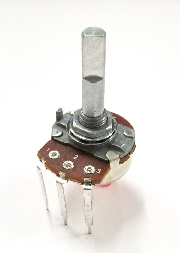 Philmore PC31 500 Ohm Linear Taper Potentiometer, 24mm Body with 1/4" D Shaft