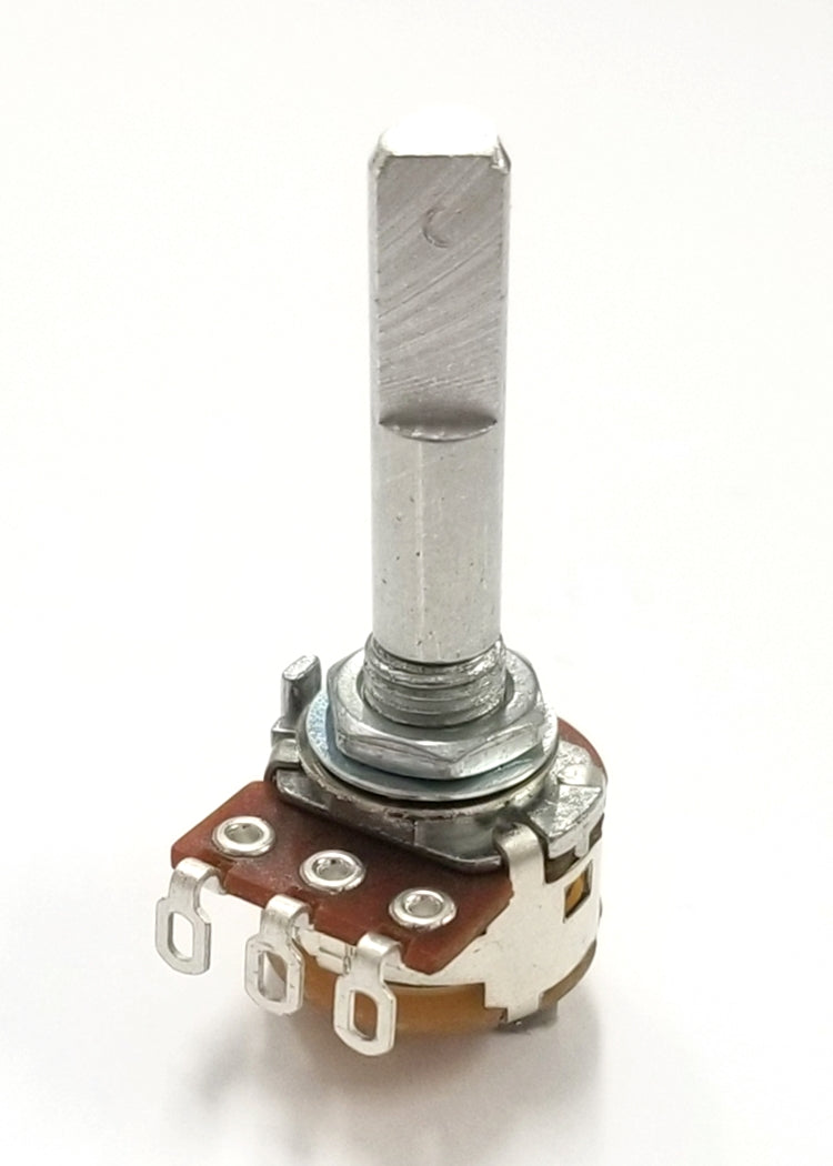 Philmore PC835 5K Ohm Audio Taper Solder Lug Terminal Potentiometer With Switch, 16mm Body with 1/4" D Shaft