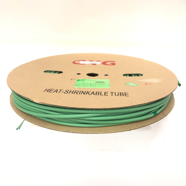 Thermosleeve CYG HST14330, GREEN 1/4" 2:1 Heat Shrink ~ 330 Foot Roll