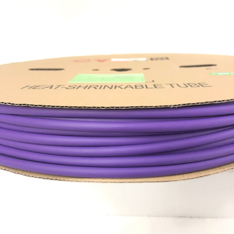 Thermosleeve CYG HST14330, VIOLET/PURPLE 1/4" 2:1 Heat Shrink ~ 200 Foot Roll
