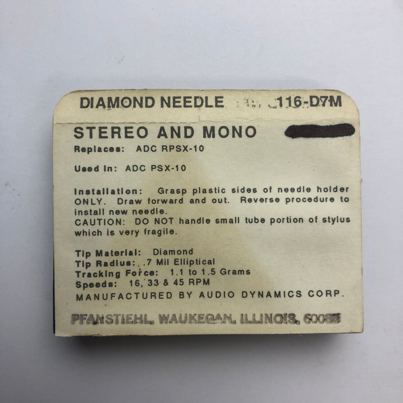 Pfanstiehl 116-D7M Diamond Needle
