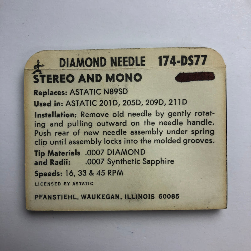 Pfanstiehl 174-DS77 Diamond / Sapphire Needle