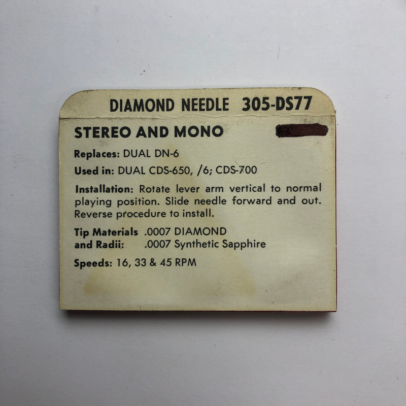 Pfanstiehl 305-DS77 Diamond Needle