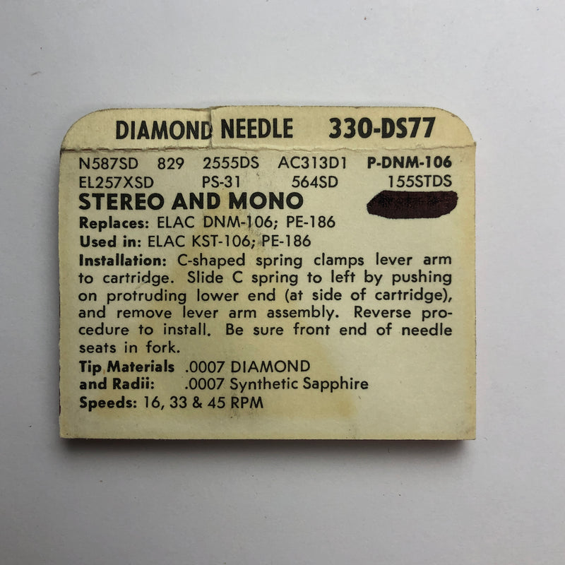 Pfanstiehl 330-DS77 Diamond Needle