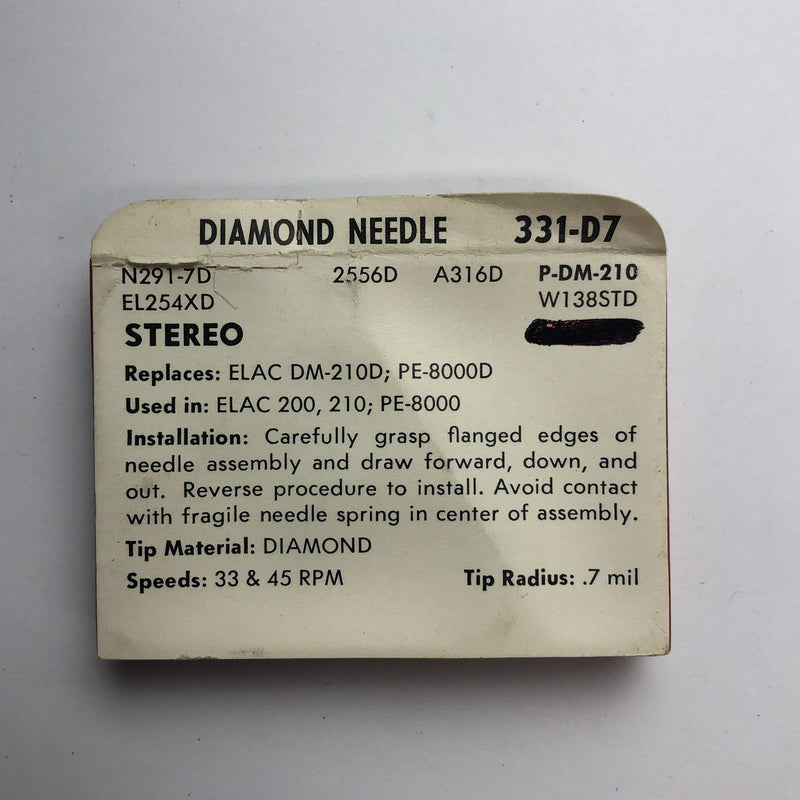 Pfanstiehl 331-D7 Diamond Needle