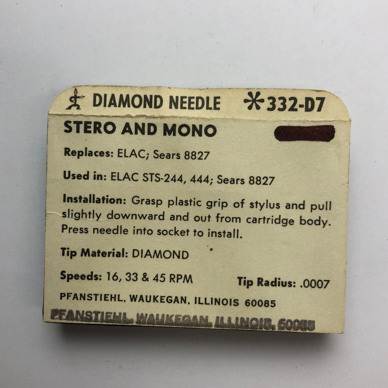 Pfanstiehl 332-D7 Diamond Needle