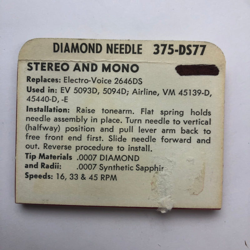 Pfanstiehl  375-DS77 Diamond/Sapphire Needle