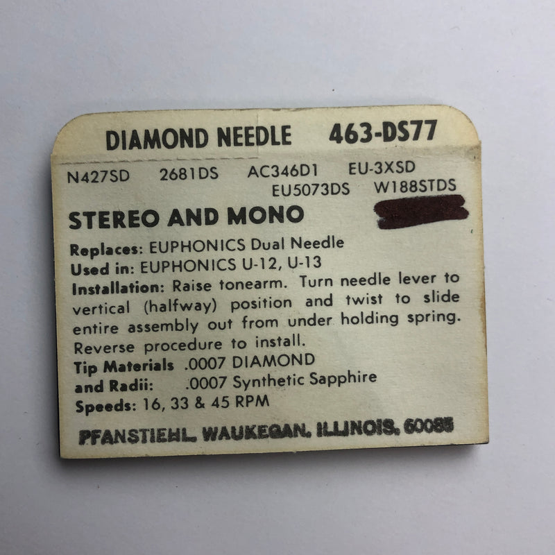Pfanstiehl 463-DS77 Diamond Needle