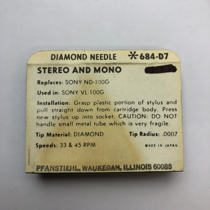 Pfanstiehl 684-D7 Diamond Needle
