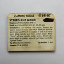 Pfanstiehl 691-D7 Diamond Needle