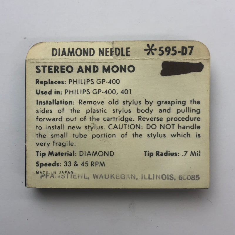 Pfanstiehl 595-D7 Diamond Needle