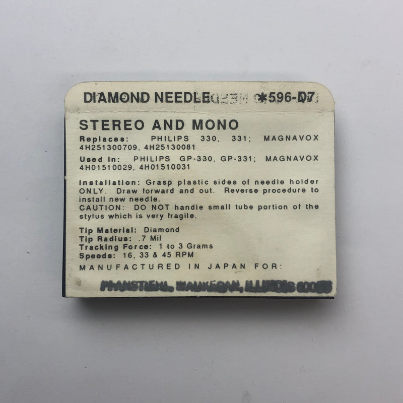 Pfanstiehl 596-D7 Diamond Needle