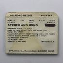 Pfanstiehl 617-D7 Diamond Needle