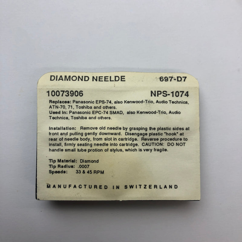 Pfanstiehl 697-D7 Diamond Needle