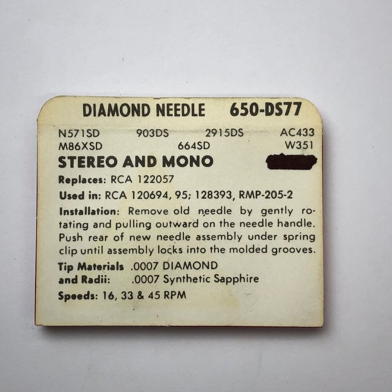 Pfanstiehl 650-DS77 Diamond Needle