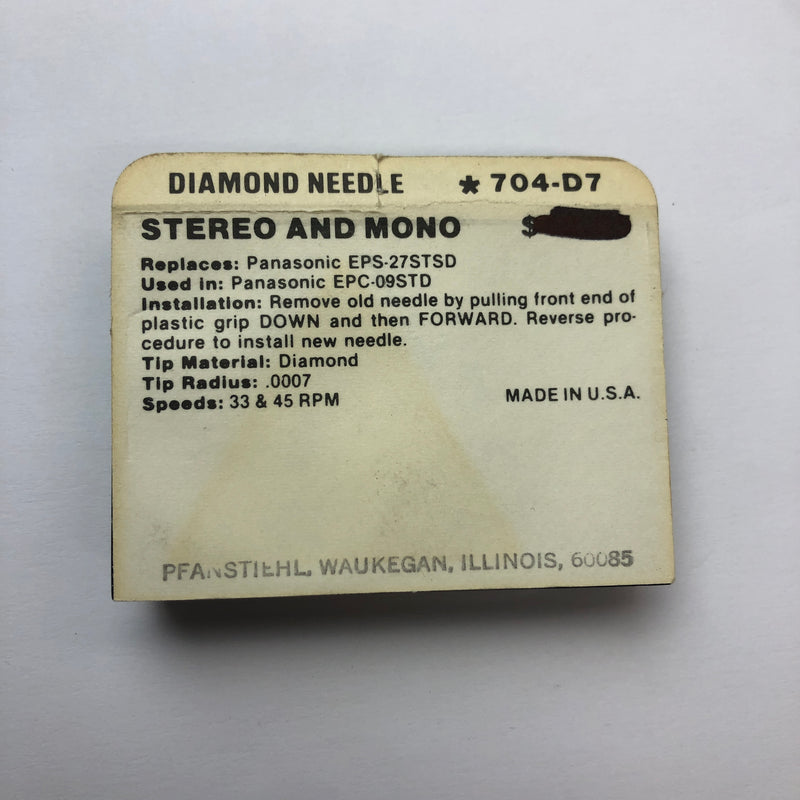 Pfanstiehl 704-D7 Diamond Needle