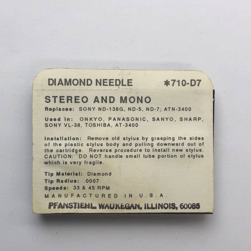 Pfanstiehl 710-D7 Diamond Needle