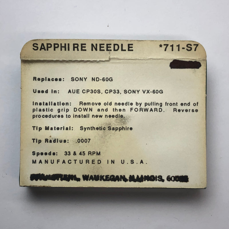Pfanstiehl 711-S7 Sapphire Needle