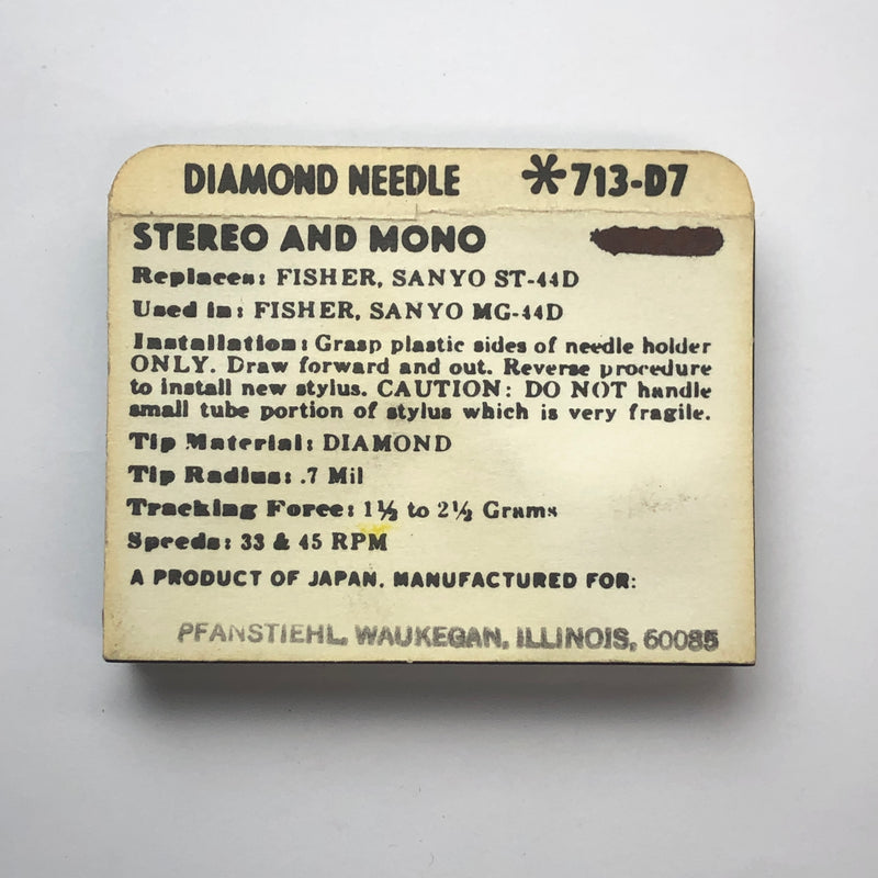 Pfanstiehl 713-D7 Diamond Needle