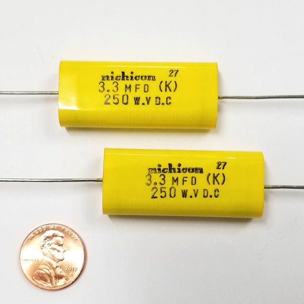 Lot Of 2 NEW Nichicon 3.3uF 250V DC Metallized Polyester Film - Foto 12