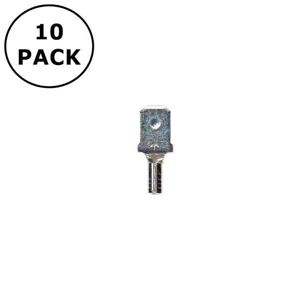 (1599) 0.250" Male Non Insulated Quick Disconnects for 16-14AWG Wire ~ 10 Pack