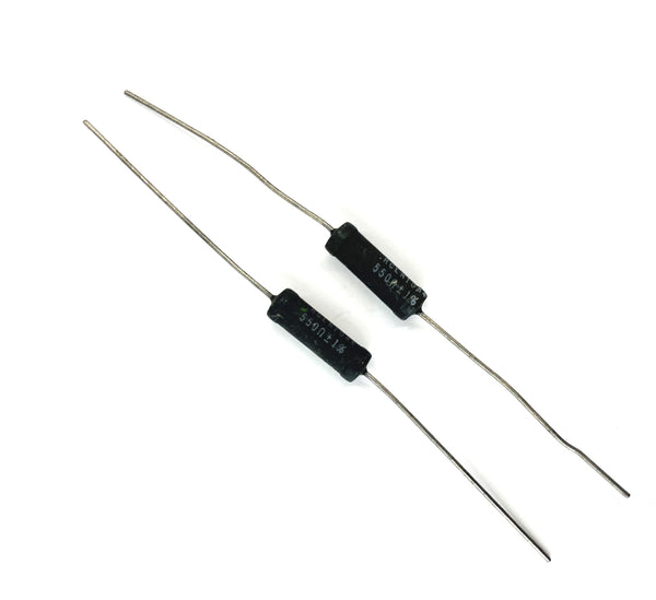 Lot of 2 RCL R1084-550, 550 Ohm 5 Watt 1% Wirewound Resistors 5W