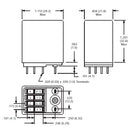 NTE R12-17A3-12P 4PDT, 12 Volt AC Coil 3 Amp General Purpose PC Mount Relay 3A