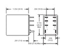 NTE R14-11D10-6P, DPDT 6 Volt DC Coil 10A PC Board Mount Midget Relay